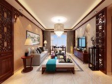 新中式风格—北卫家园—四居室