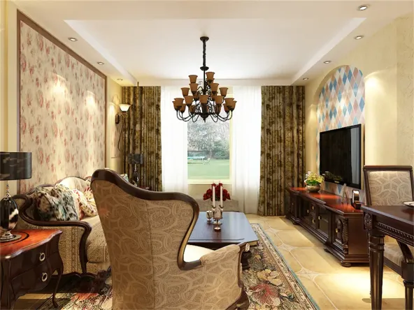 沈阳中金·启城现代简约三居室装修效果图_99平米4万装修设计案例