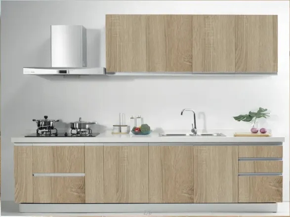 宇曼整体橱柜定做厨房厨柜现代简约双饰面门板石英石台面订制