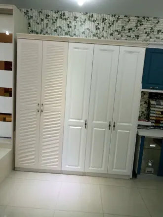 欧诺娜 五开门整体衣柜 乳白色 高端上档次价格,图片,参数-家具卧室