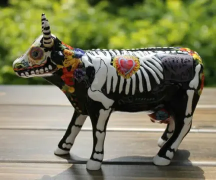 红枫叶骷髅牛摆件【报价 价格 图片 参数】-房天下装修家居网