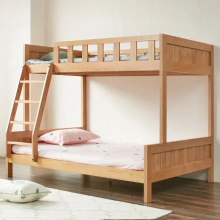 源氏木语纯实木高低床白橡木子母床北欧简约上下铺儿童组合床卧室