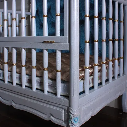 fp家居欧式古典实木雕花家具法式巴洛克豪华婴儿床宫廷欧式婴儿床