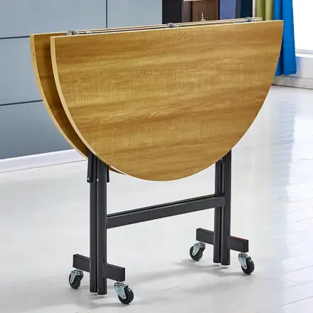 圆桌子折叠餐桌圆形家用实木简易饭桌折叠大圆桌面可折叠圆桌家用