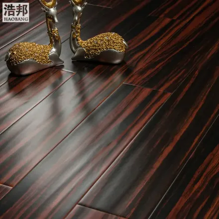 浩邦多层实木复合地板黑檀木实木多层地板地暖地热手抓纹工厂直销