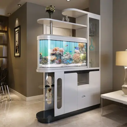 现代简约鱼缸间厅柜烤漆玄关柜客厅双面鞋柜屏风酒柜隔断门厅柜