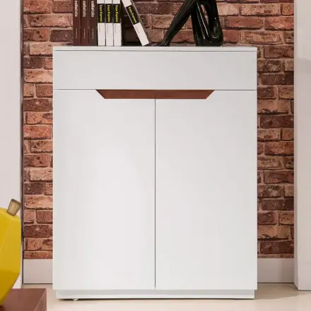 林氏木业北欧现代两门鞋柜门厅柜超薄入户柜玄关柜子鞋橱ls011xg1