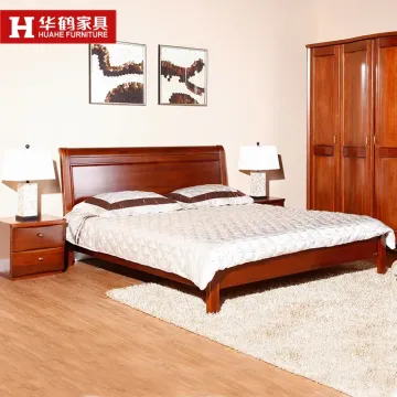 华鹤家具实木现代中式胡桃楸木双人床1.8米1.5米卧室家具双人床