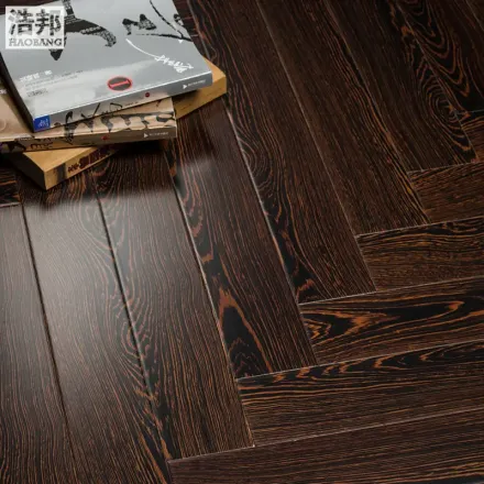 浩邦鸡翅木多层实木复合地板 鸡翅木南国红豆人字拼实木多层地板