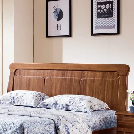 健吉斯北欧纯白蜡木1.8米实木床现代简约主卧1.5米双人床婚床家具