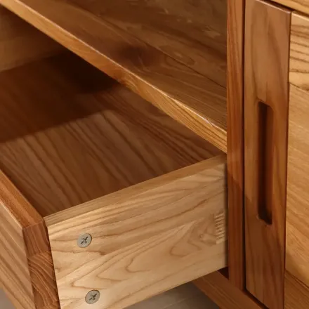 蜀能全实木电视柜现代简约客厅2米电视机柜新中式红榆木地柜组合