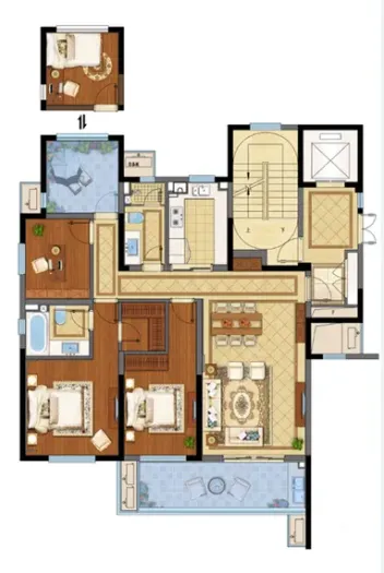 常州四居室户型图装修样板间