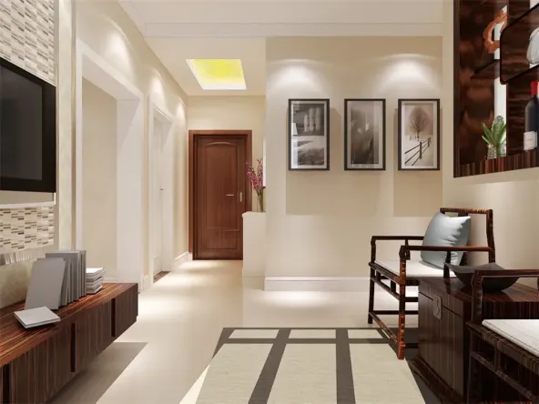 天津德庆里中式风格二居室装修效果图_50平米2万装修设计案例-天津房