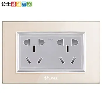 公牛(bull) 公牛118型开关插座面板 五孔十孔10孔插座 墙壁插座面板