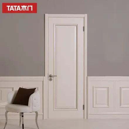 tata木门 简约卧室室内门 实木复合油漆定制木门jo-011a-j米白cj