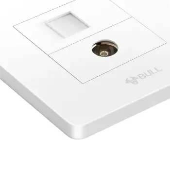 86型暗装网络电视插座墙壁有线闭路网线插座面板g07