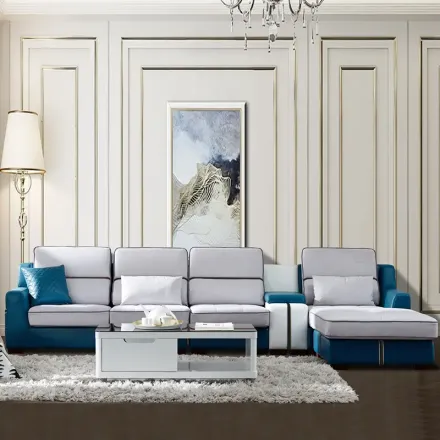 左右沙发客厅整装经济型小户型布艺沙发北欧简约l型沙发组合6003