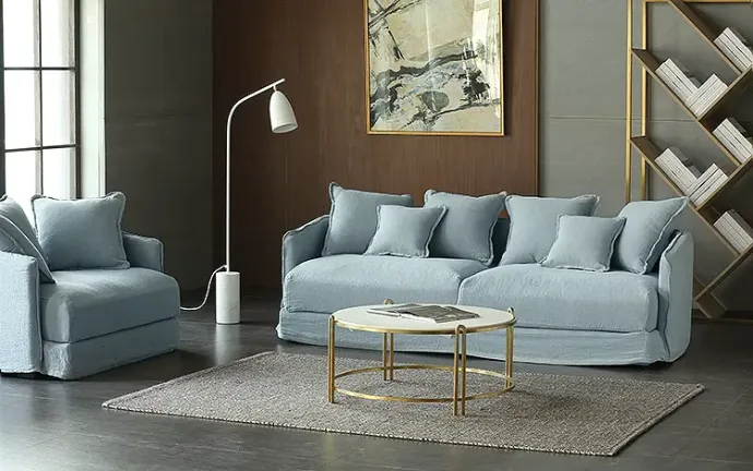 汉森家具北欧布艺沙发客厅整装储物单人三人位转角沙发组合ls168