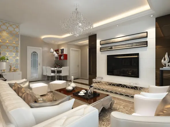 在空间的顶面造型上多采用了回字灯池的形式,淡淡的光线营造了温馨的