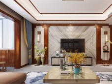 国润城四居室144平米新中式装修设计效果图