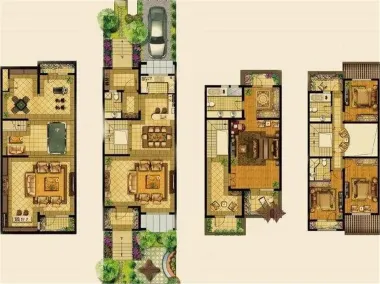 华龙别墅300平独栋别墅装修案例