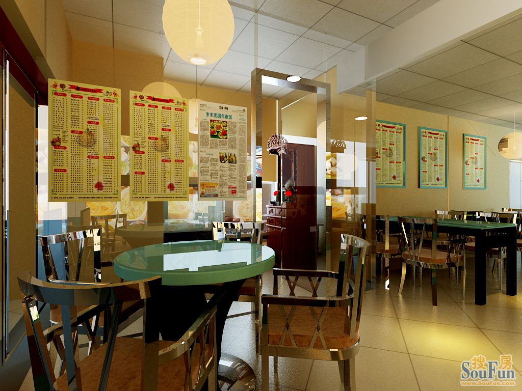 旺角茶餐厅200平米装修设计效果图元洲苏佳靖作品-其它