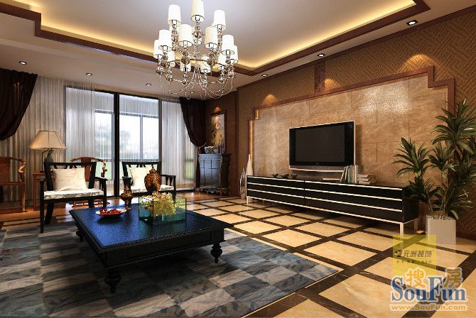 紫南家园-中式古典-三居室