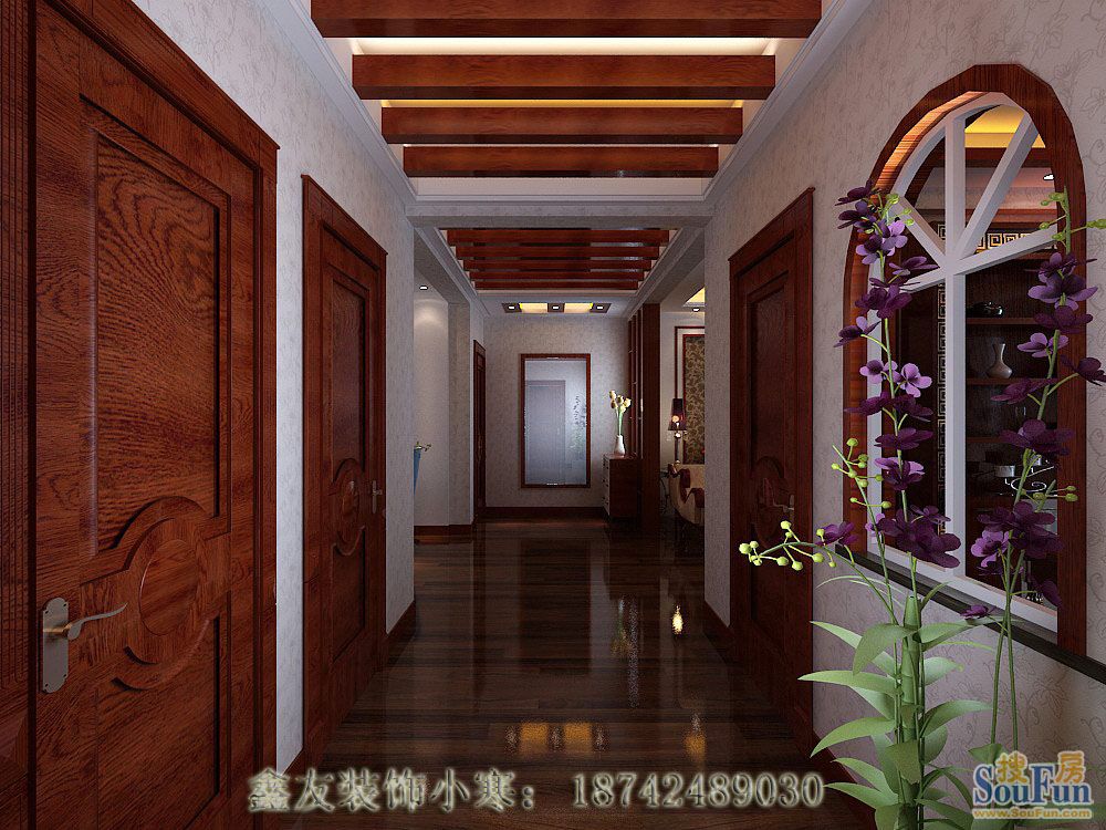 中海城-混合型风格-三居室