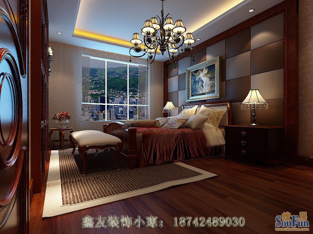 中海城-混合型风格-三居室