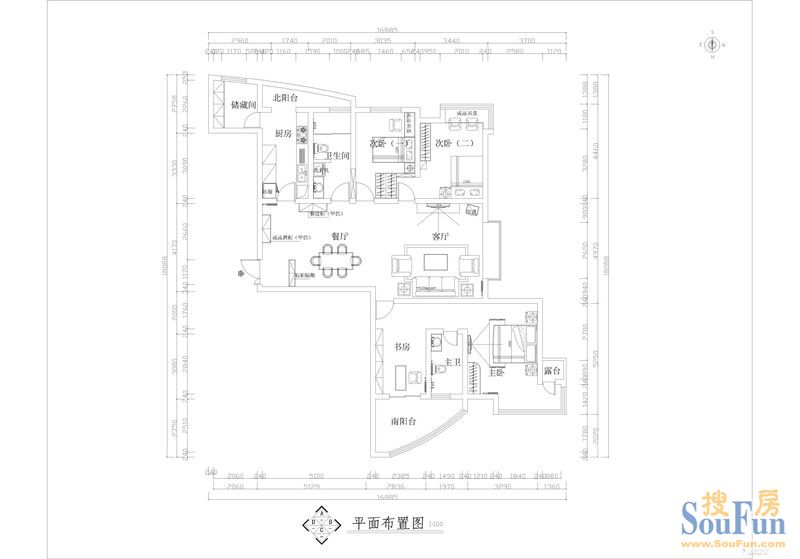 绿地老街-中式古典-四居室