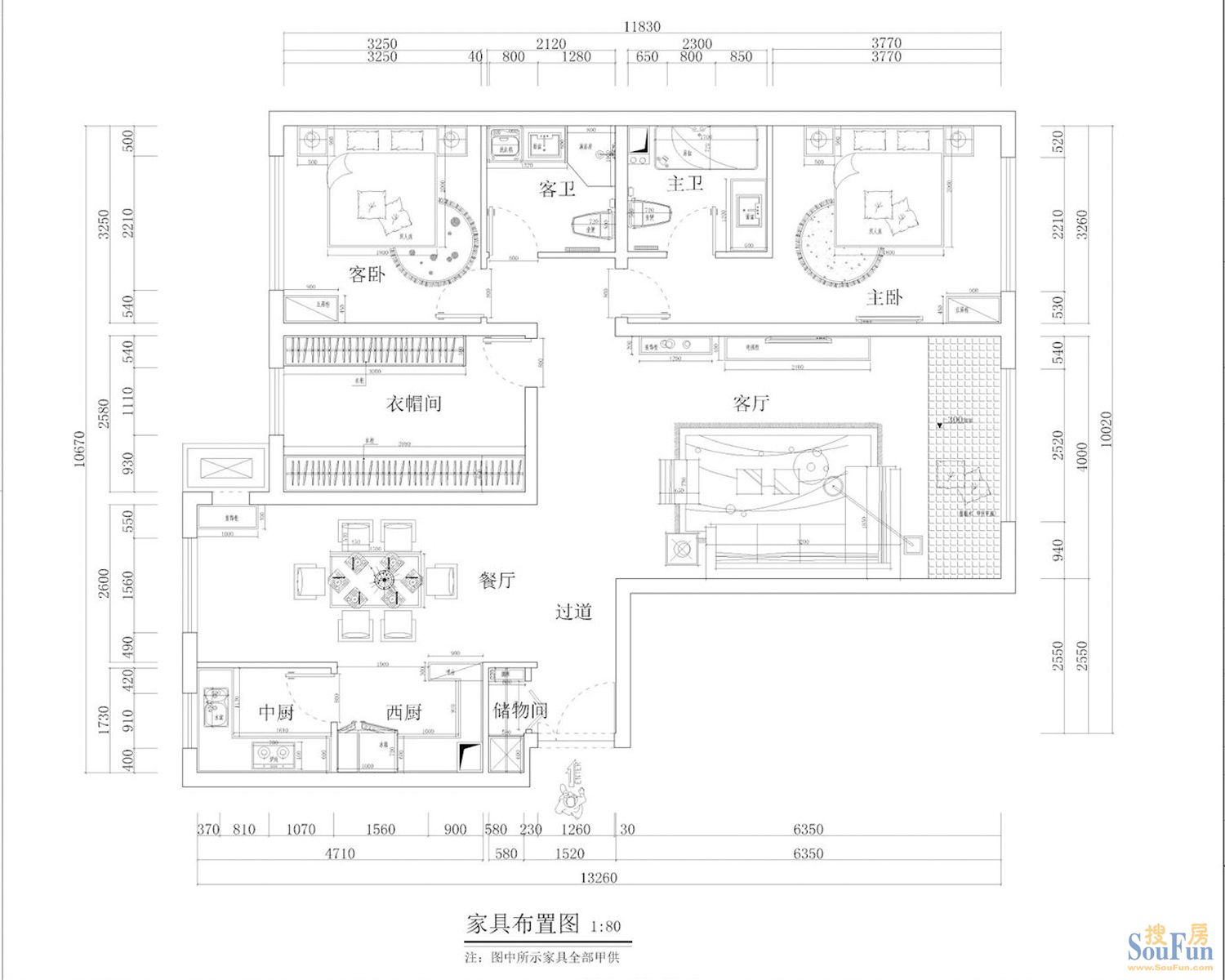 天润福熙大道-现代简约-三居室