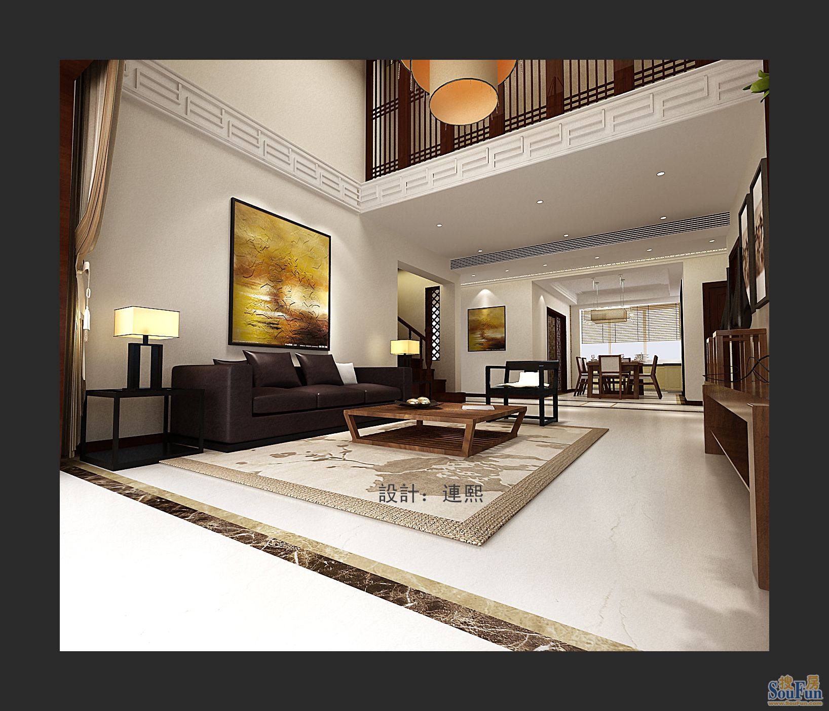 世紀豪園-混合型风格-四居室