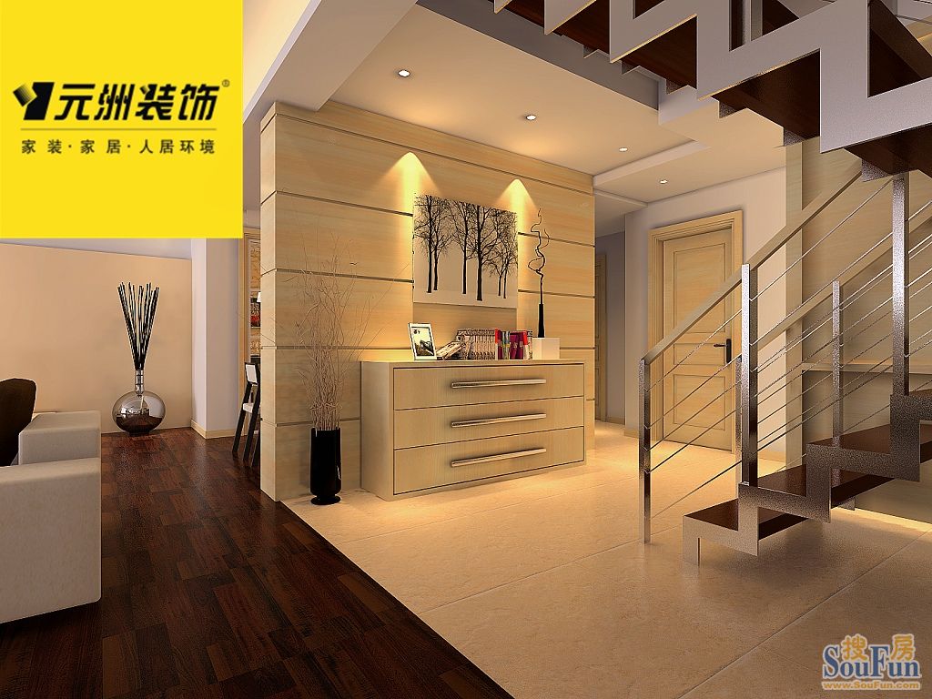 天泰馥香谷三室两厅三卫260平米现代简约风格;装修效果图-现代简约-三居室