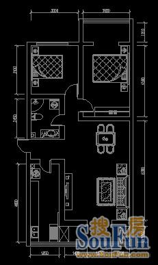 太谷公寓-现代简约-二居室