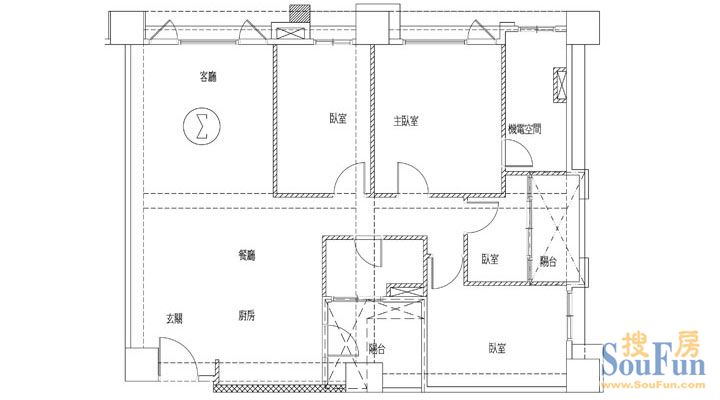 珠江新城-现代简约-三居室