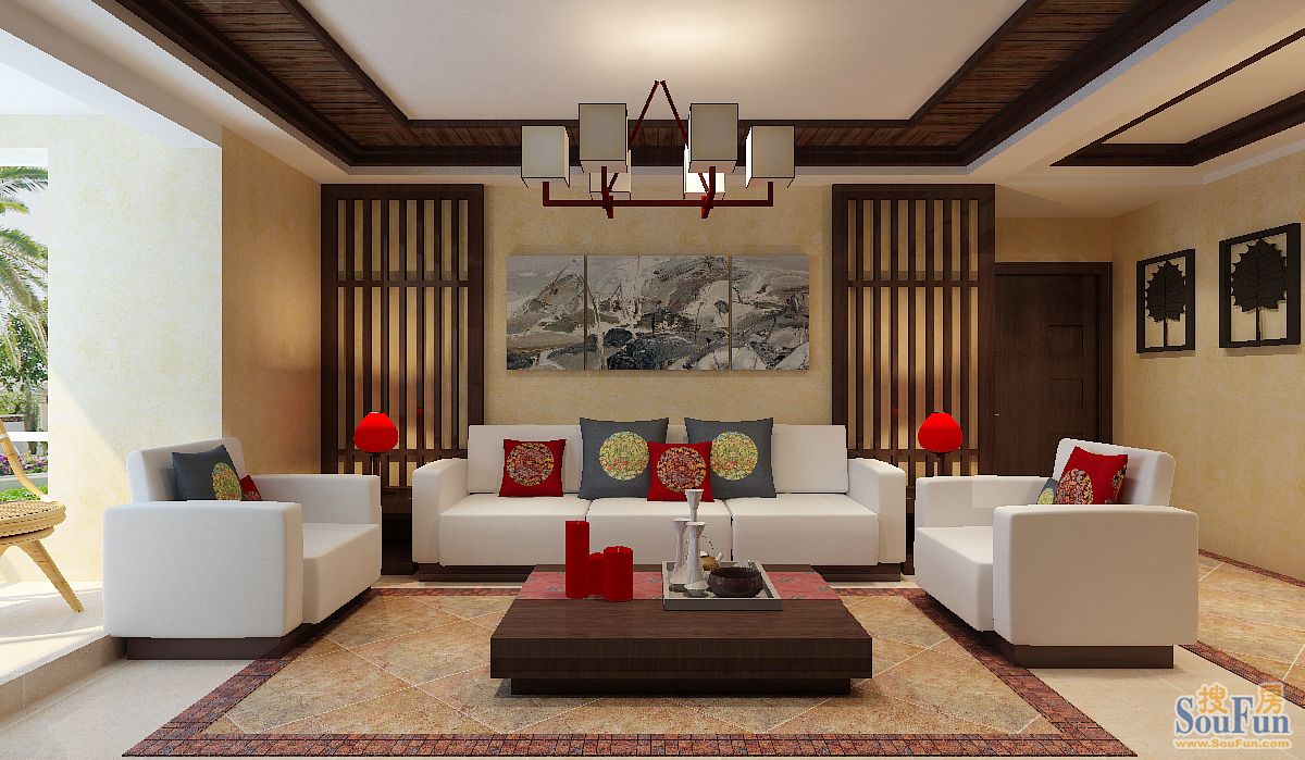 华林国际-中式古典-三居室