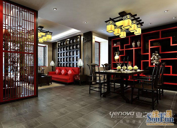 新华锦龙邸-中式古典-一居室