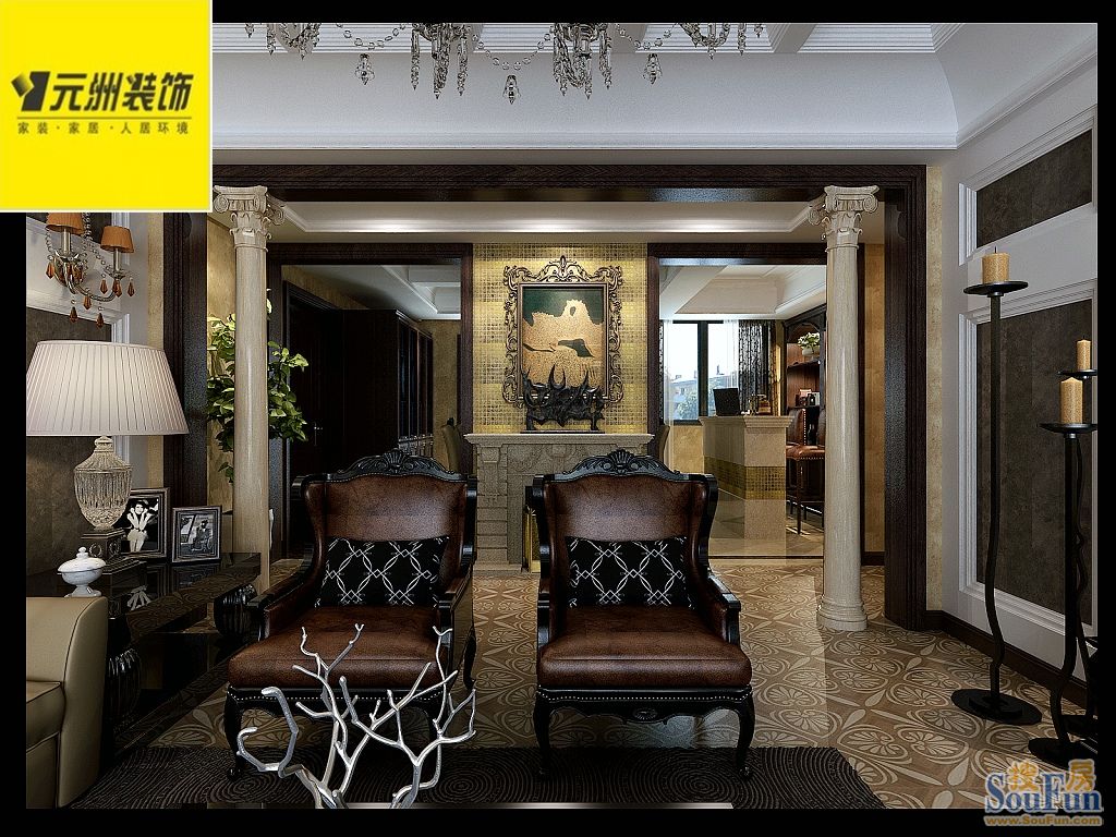 麦岛金岸180平米三室两厅两卫欧式古典风格;装修设计案例-现代简约-三居室
