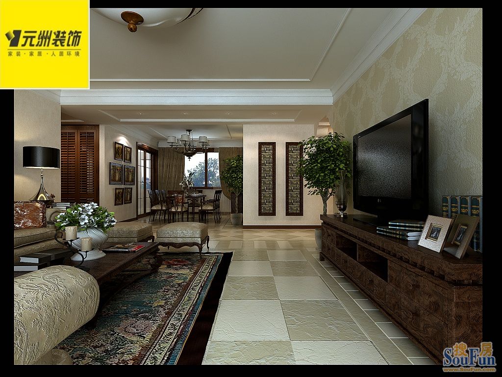 银海三室两厅两卫170平50万现代风格;装修设计效果图-现代简约-三居室