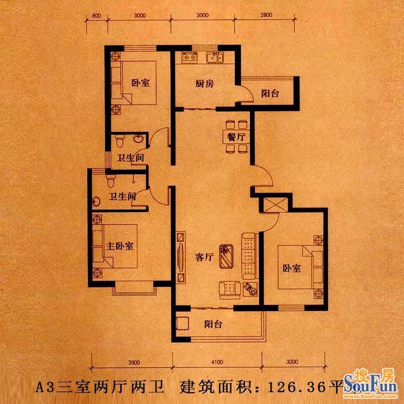 新大院-中式古典-三居室