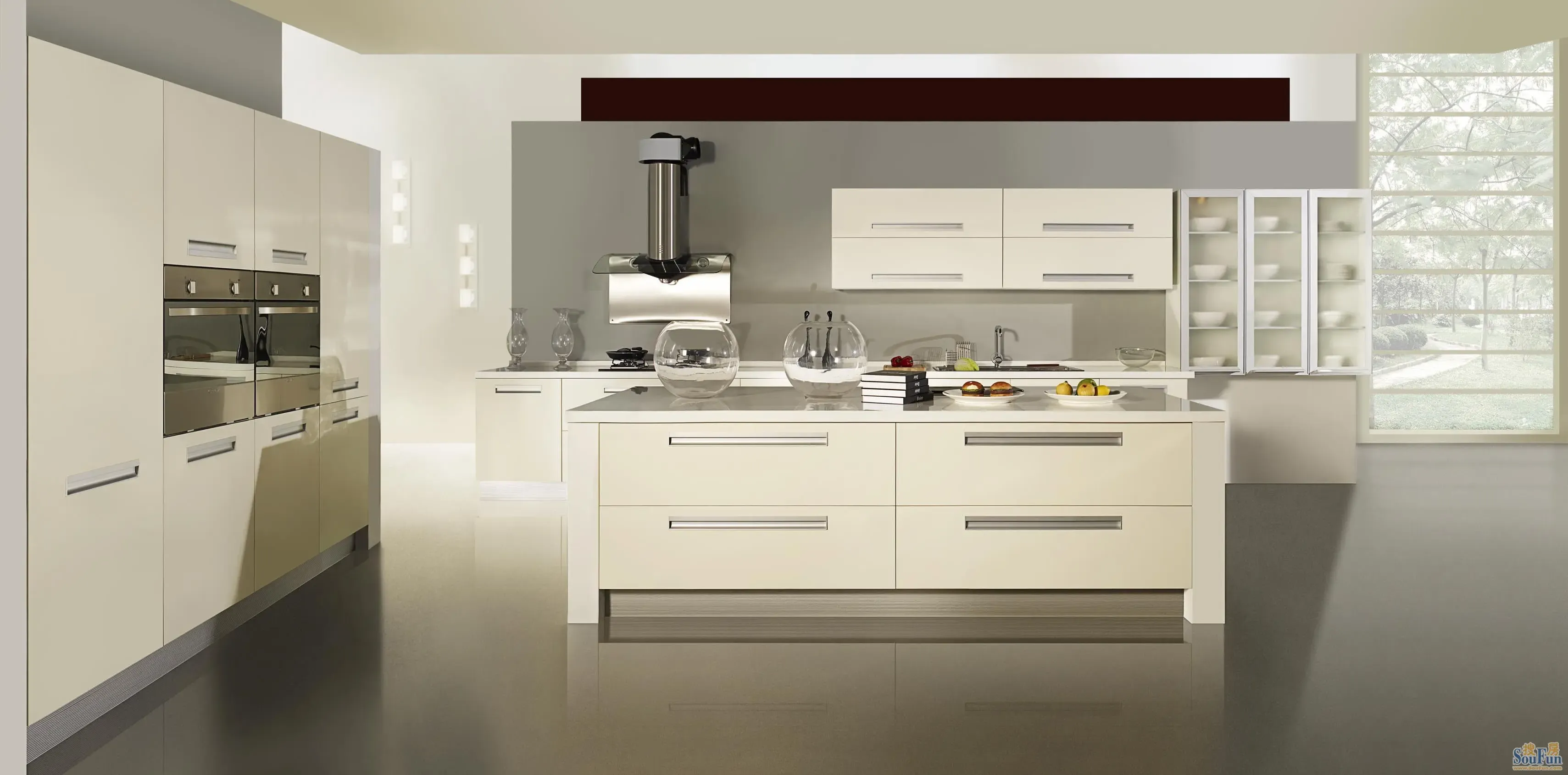 可邦橱柜 钢琴烤漆_实木多层板_爱格板_blum五金