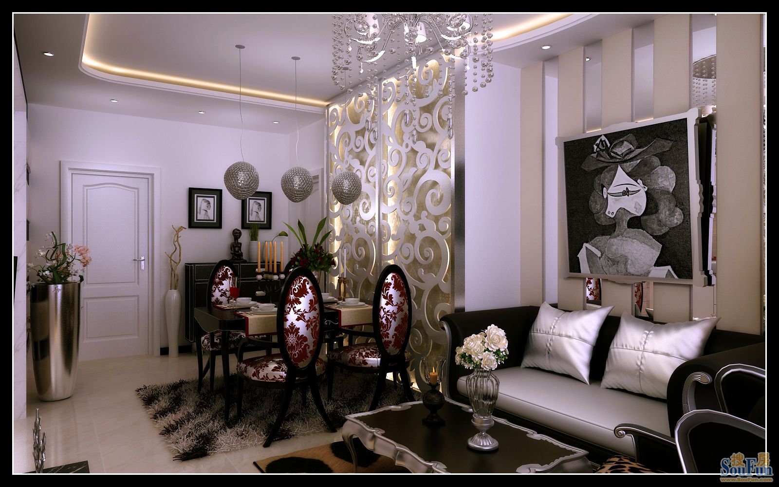 财富温泉房-混合型风格-一居室