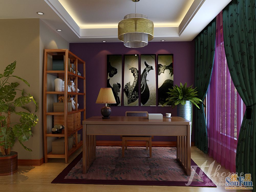紫晶悦城-东南亚风格-三居室