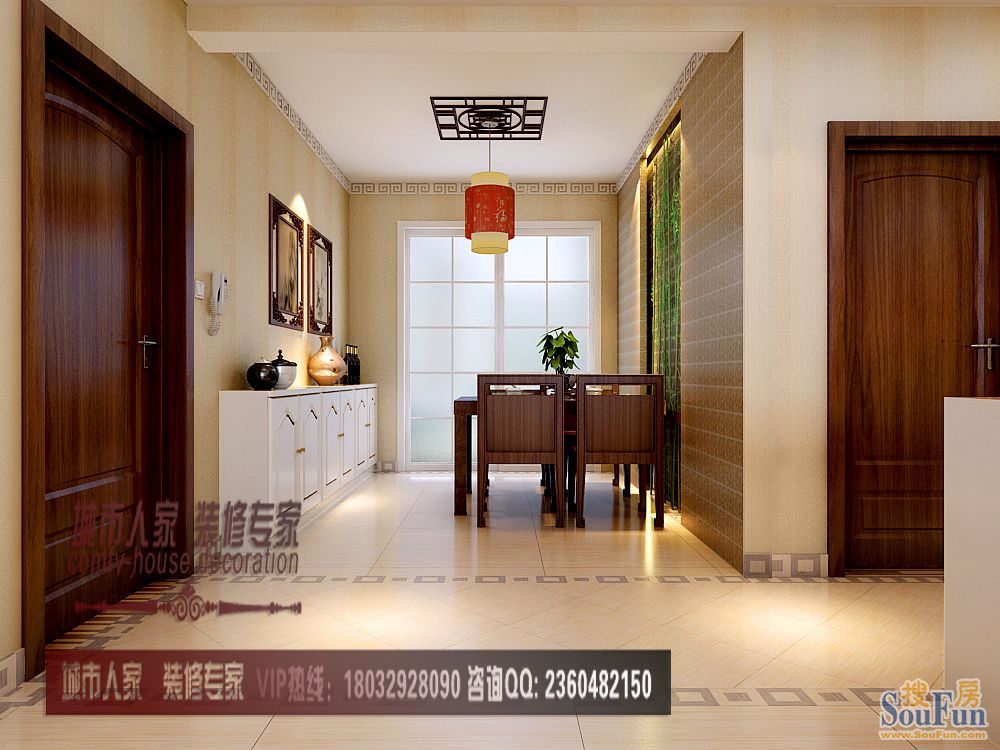 名门华都-中式古典-三居室