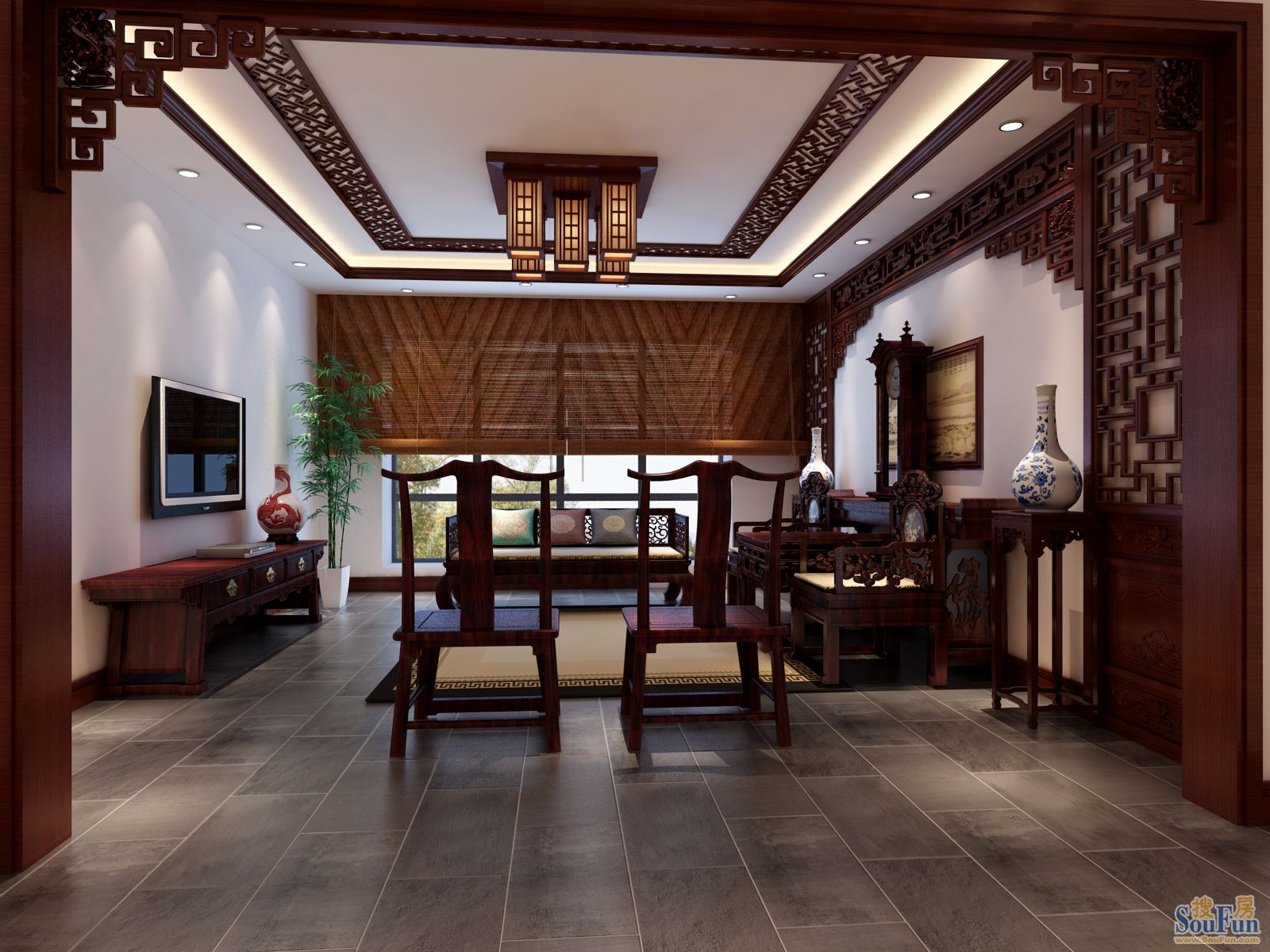 中式古典三居室170平米112万