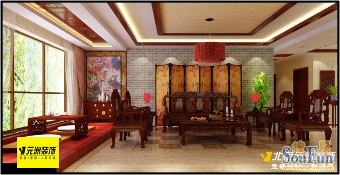 永威翡翠城-中式古典-三居室