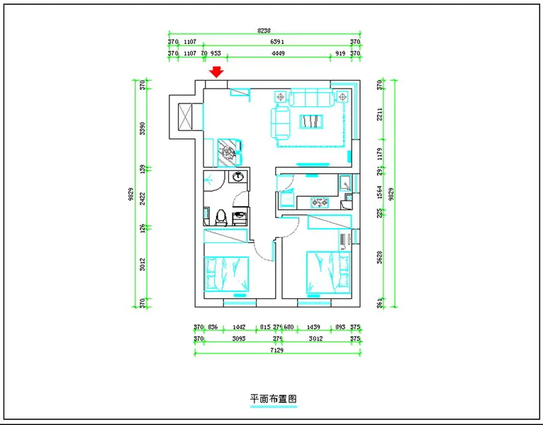 霁虹社区-现代简约-一居室