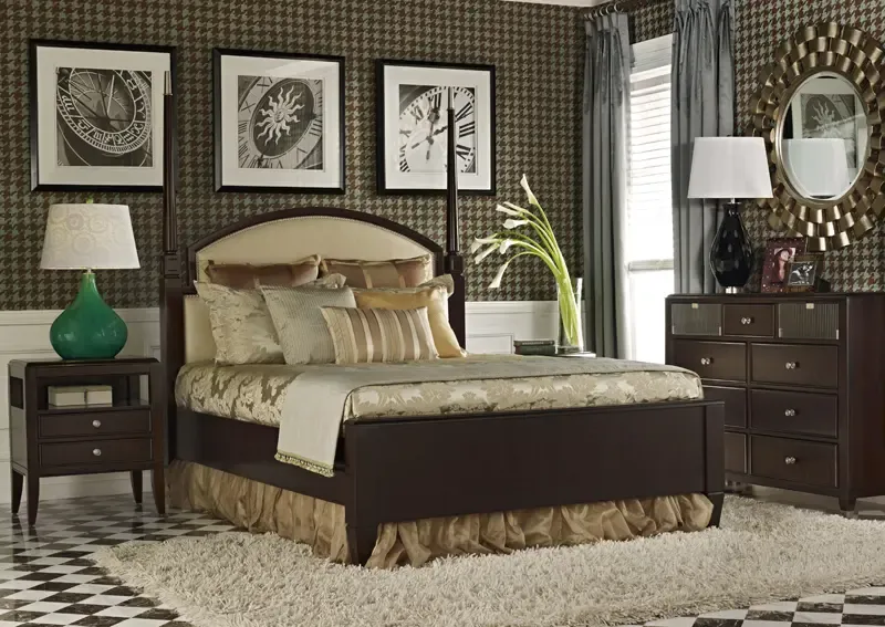 美克美家-时尚变奏系列-卧室组-柱式床