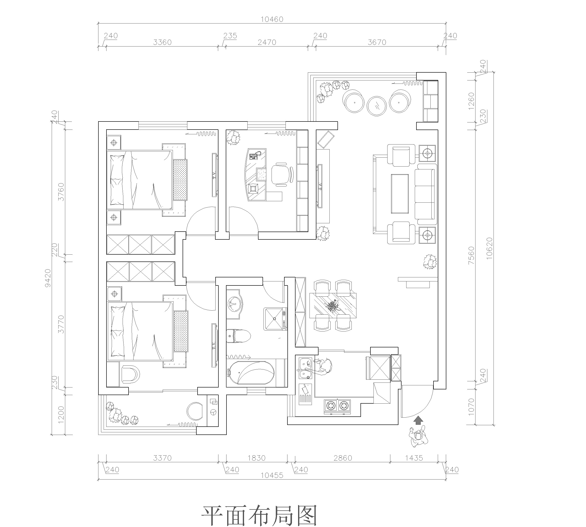 泰和苑-中式古典-二居室