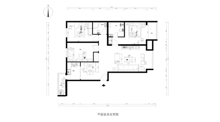 旗凯丽园-中式古典-二居室